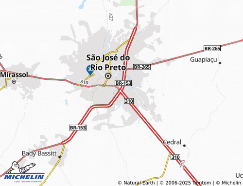 MICHELIN Jardim São Marcos map - ViaMichelin