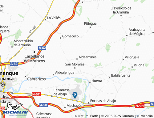 MICHELIN Aldearrubia map - ViaMichelin