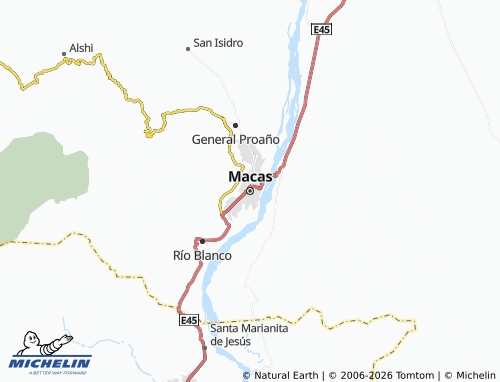 Kaart MICHELIN Macas - ViaMichelin
