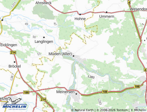 MICHELIN Müden (Aller) map - ViaMichelin