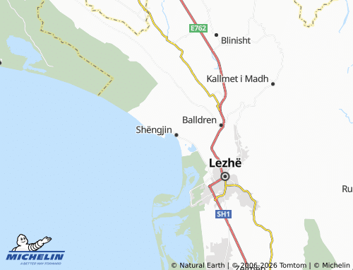 Mappa MICHELIN Shëngjin - ViaMichelin