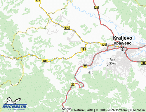Mapa MICHELIN Vrdila - ViaMichelin