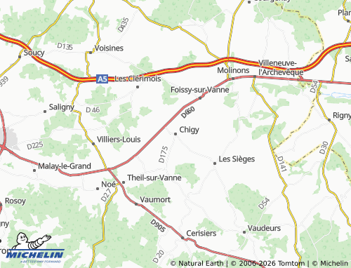 Mappa MICHELIN Chigy - ViaMichelin