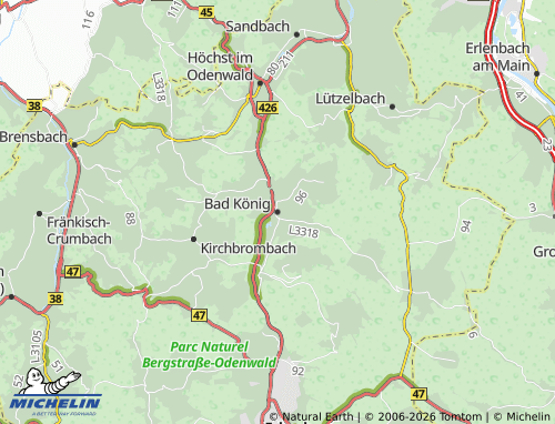 Mapa MICHELIN Bad König - ViaMichelin