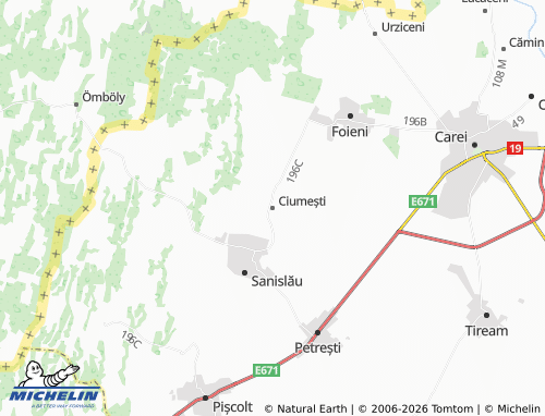 Carte MICHELIN Ciumești - ViaMichelin