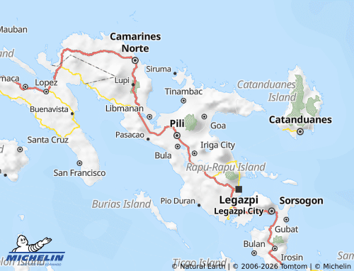 Mappa MICHELIN Camarines Sur - ViaMichelin