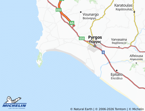 Carte MICHELIN Kyani Akti - ViaMichelin