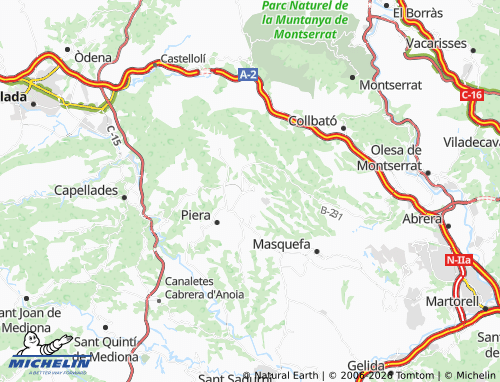 Carte MICHELIN Els Hostalets de Pierola - ViaMichelin