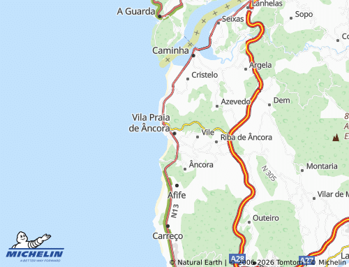 Carte MICHELIN Vila Praia de Âncora - ViaMichelin