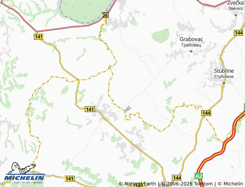Mapa MICHELIN Vukićevica - ViaMichelin