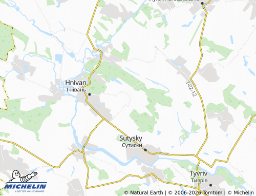 MICHELIN-Landkarte Hryzhyntsi - ViaMichelin