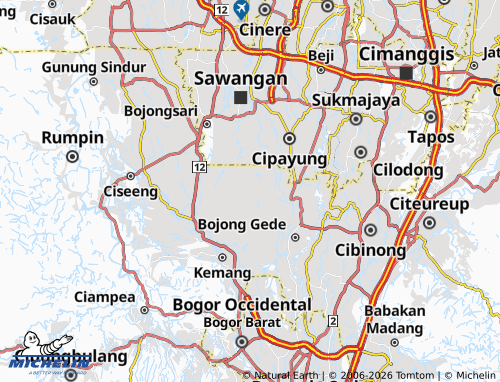 Carte MICHELIN Sasak Panjang - ViaMichelin