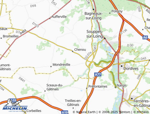 MICHELIN Mézinville-Butteau map - ViaMichelin