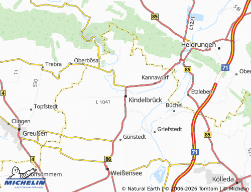 Mapa MICHELIN Kindelbrück - ViaMichelin