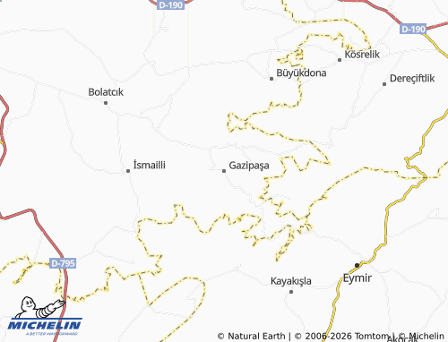 Mappa MICHELIN Gazipaşa - ViaMichelin