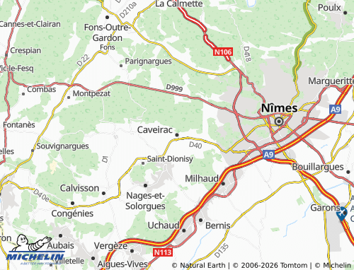 MICHELIN Caveirac map - ViaMichelin