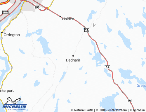 Mapa MICHELIN Dedham - ViaMichelin