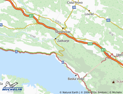 MICHELIN Carevići map - ViaMichelin