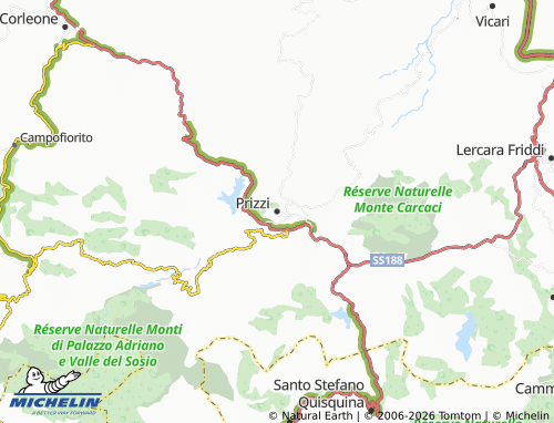 MICHELIN Prizzi map - ViaMichelin
