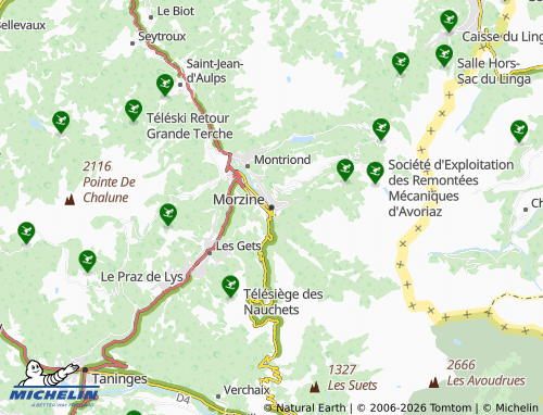 Carte MICHELIN Morzine - ViaMichelin