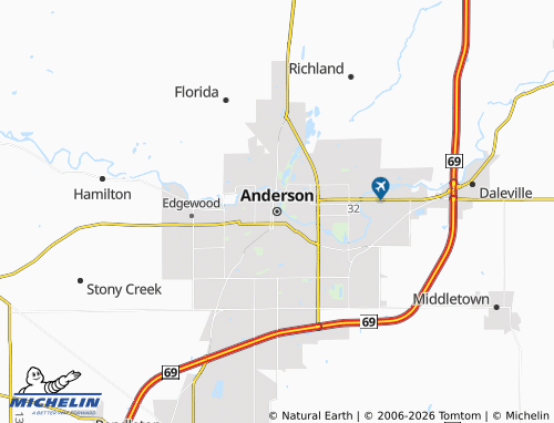 Mappa MICHELIN Anderson - ViaMichelin