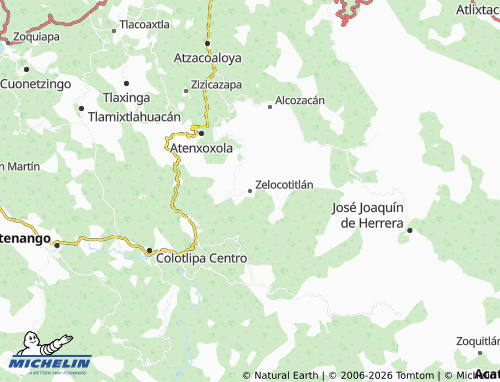 MICHELIN Zelocotitlán map - ViaMichelin