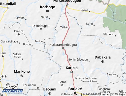 MICHELIN-Landkarte Niakaramandougou - ViaMichelin