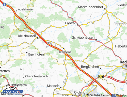 MICHELIN Sulzemoos map - ViaMichelin