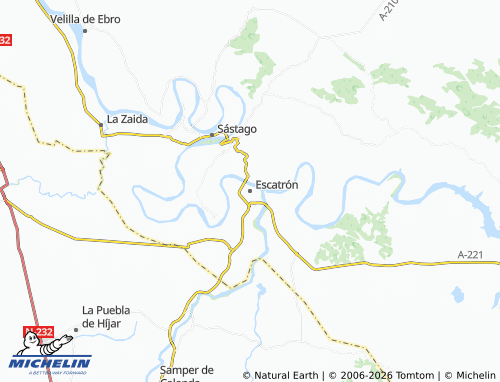 Carte MICHELIN Escatrón - ViaMichelin