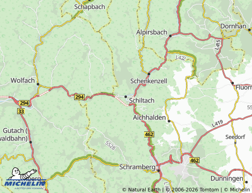 Mapa MICHELIN Schiltach - ViaMichelin