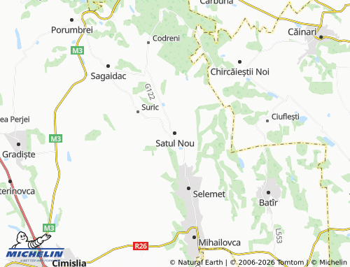 MICHELIN Satul Nou map - ViaMichelin