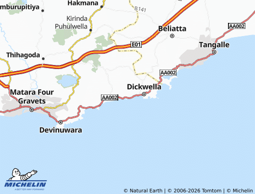 Mappa MICHELIN Batheegama Central - ViaMichelin