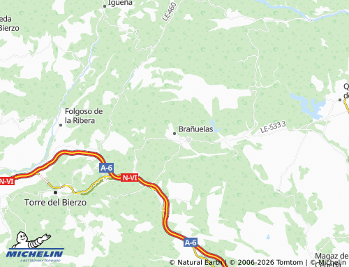 MICHELIN-Landkarte Brañuelas - ViaMichelin