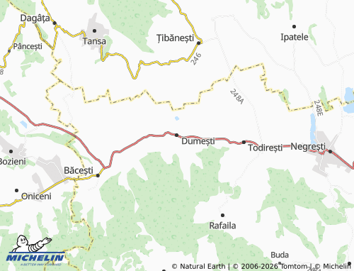 MICHELIN-Landkarte Dumești - ViaMichelin
