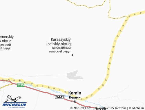 Carte MICHELIN Karasayskiy sel'skiy okrug - ViaMichelin