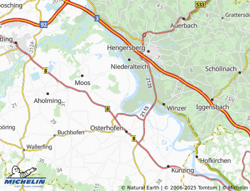 MICHELIN-Landkarte Aicha an der Donau - ViaMichelin