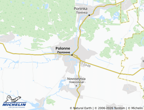 MICHELIN Polonne map - ViaMichelin