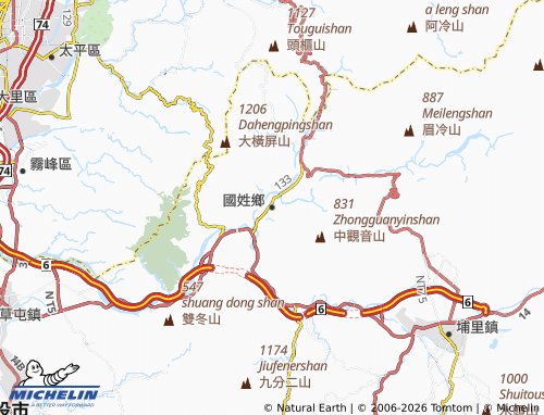 MICHELIN Guoxing Township map - ViaMichelin