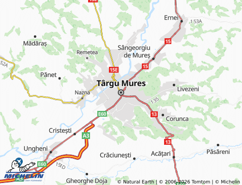 Carte MICHELIN Târgu Mures - ViaMichelin