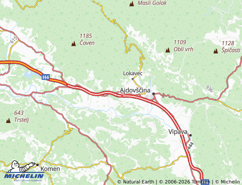 MICHELIN Cesta map - ViaMichelin