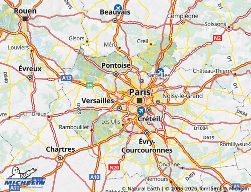Carte MICHELIN Hauts-de-Seine - ViaMichelin