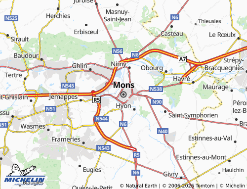 Mapa MICHELIN Mons - ViaMichelin