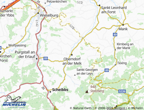 MICHELIN Oberndorf an der Melk map - ViaMichelin