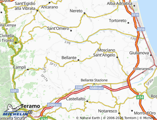 Mapa MICHELIN Bellante - ViaMichelin