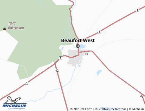 MICHELIN Beaufort West Industrial Park map - ViaMichelin