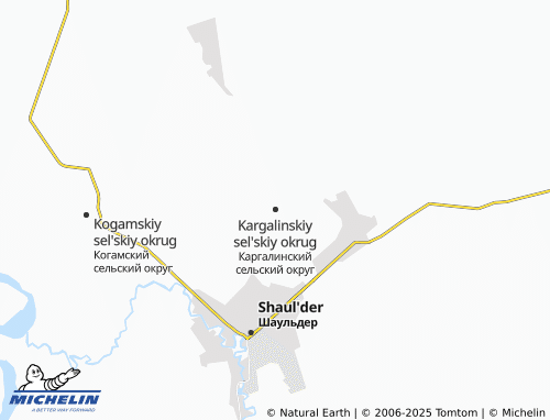 MICHELIN Kargalinskiy sel'skiy okrug map - ViaMichelin