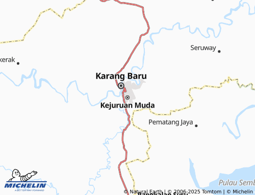 MICHELIN Kejuruan Muda map - ViaMichelin
