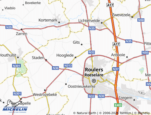 Mappa MICHELIN Hooglede - ViaMichelin