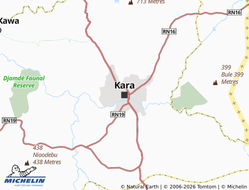 MICHELIN Kara map - ViaMichelin