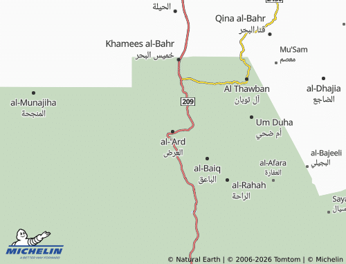 Mapa MICHELIN al-'Ard - ViaMichelin